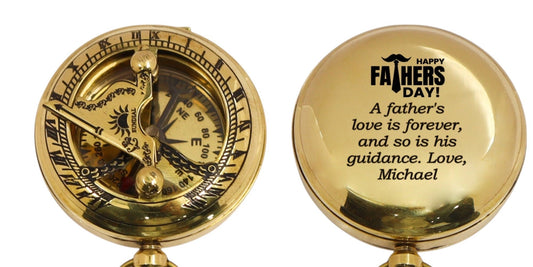 Custom Father’s Day Gift Ideas – Personalised Pocket Watches, Compasses, Desk Clocks
