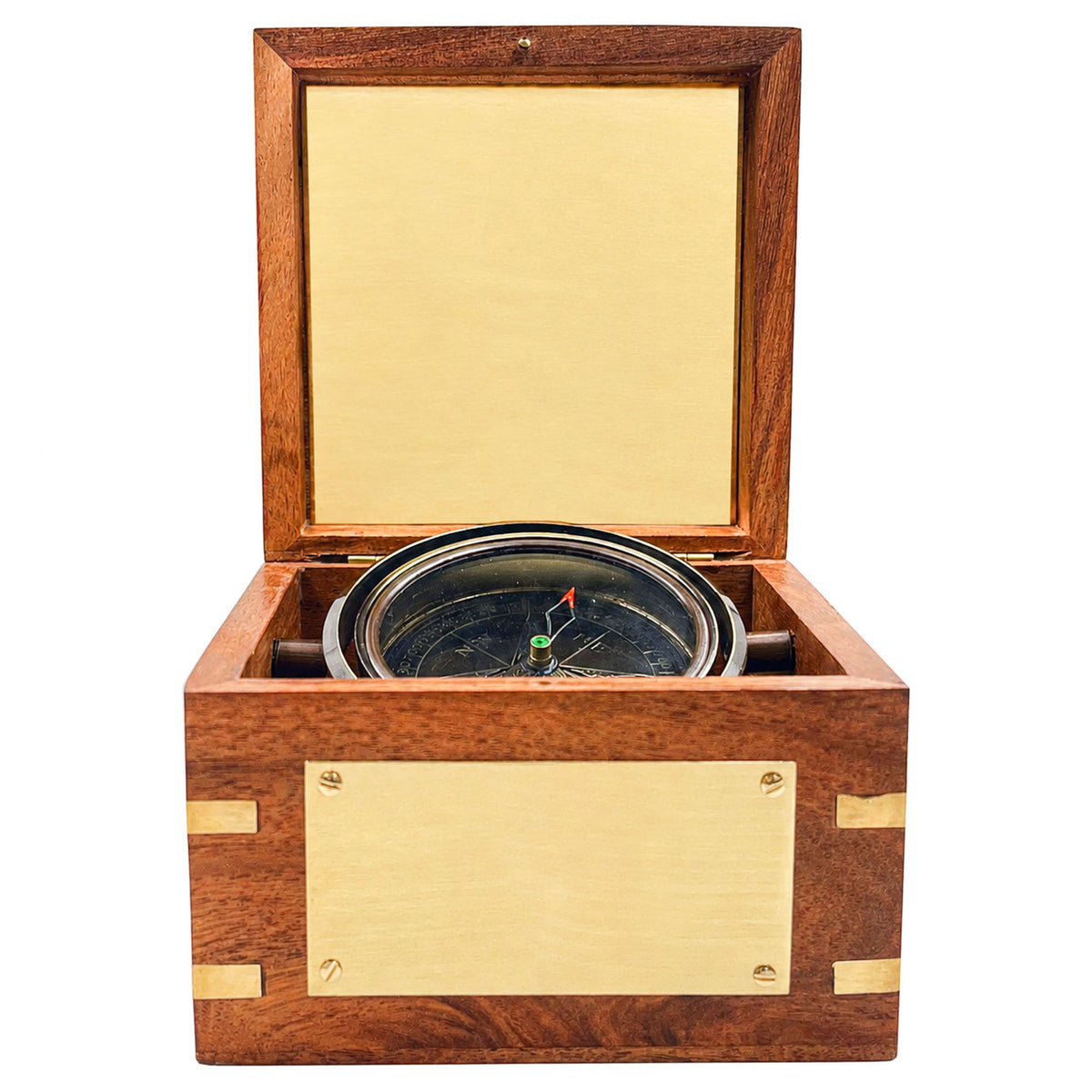 Personalised Royal Gimbal Compass with Brass Plaque