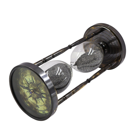 10-Minute Sand Timer with Compass on Both Ends