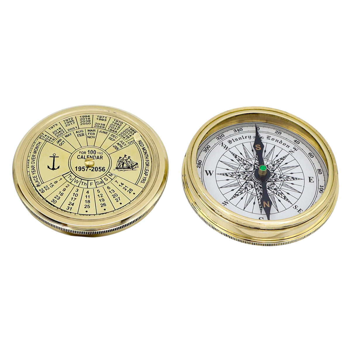 Personalised 100 Year Brass 3-Inch Calendar Compass