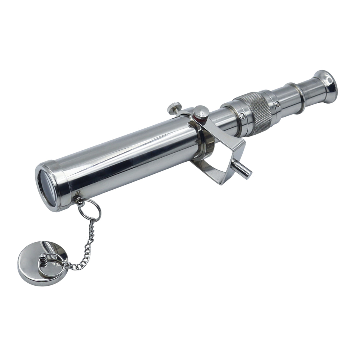 Personalised Chrome Telescope with Black Wooden Tripod