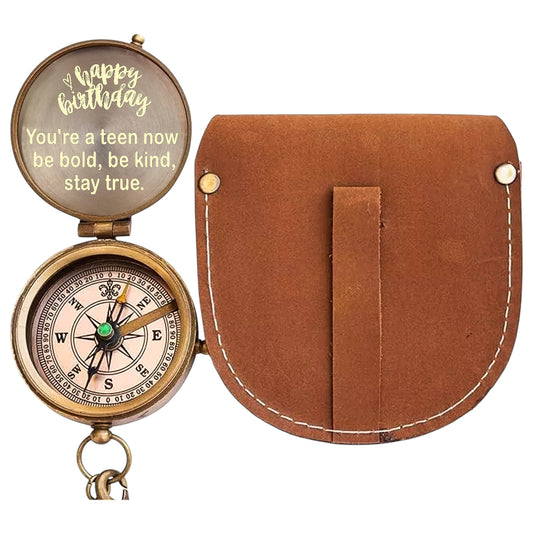 Personalised 13th Birthday Compass
