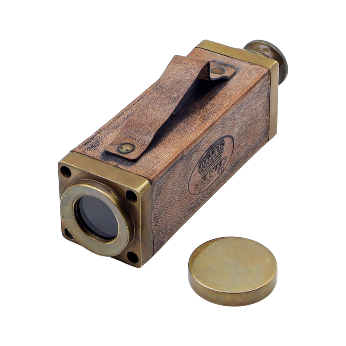 Personalised Folding Telescope in Leather Case