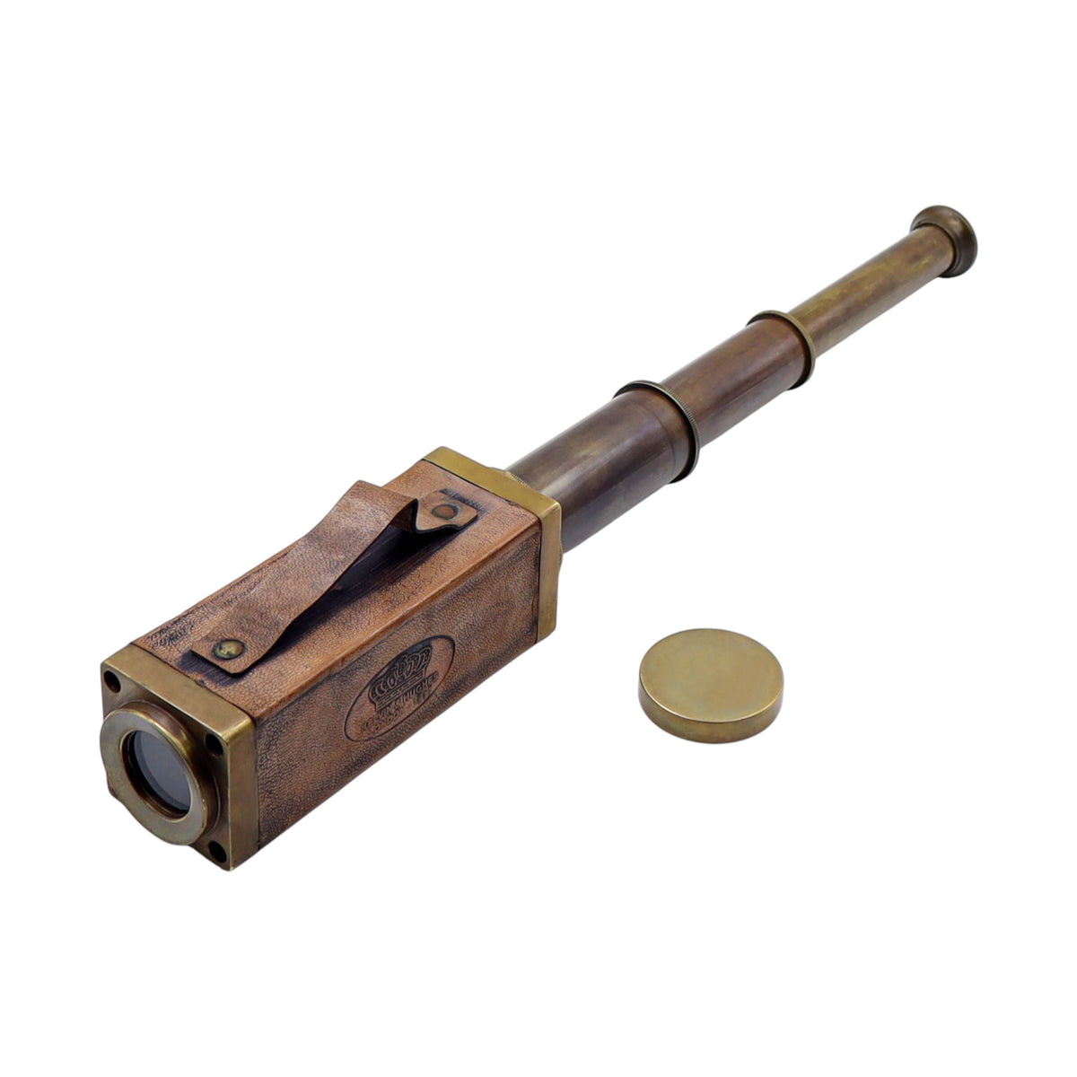 Personalised Folding Telescope in Leather Case