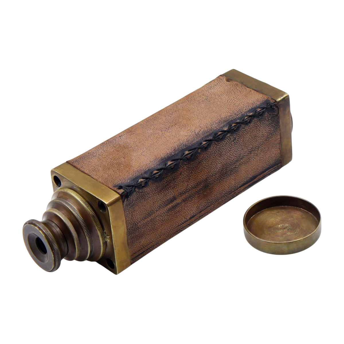 Personalised Folding Telescope in Leather Case
