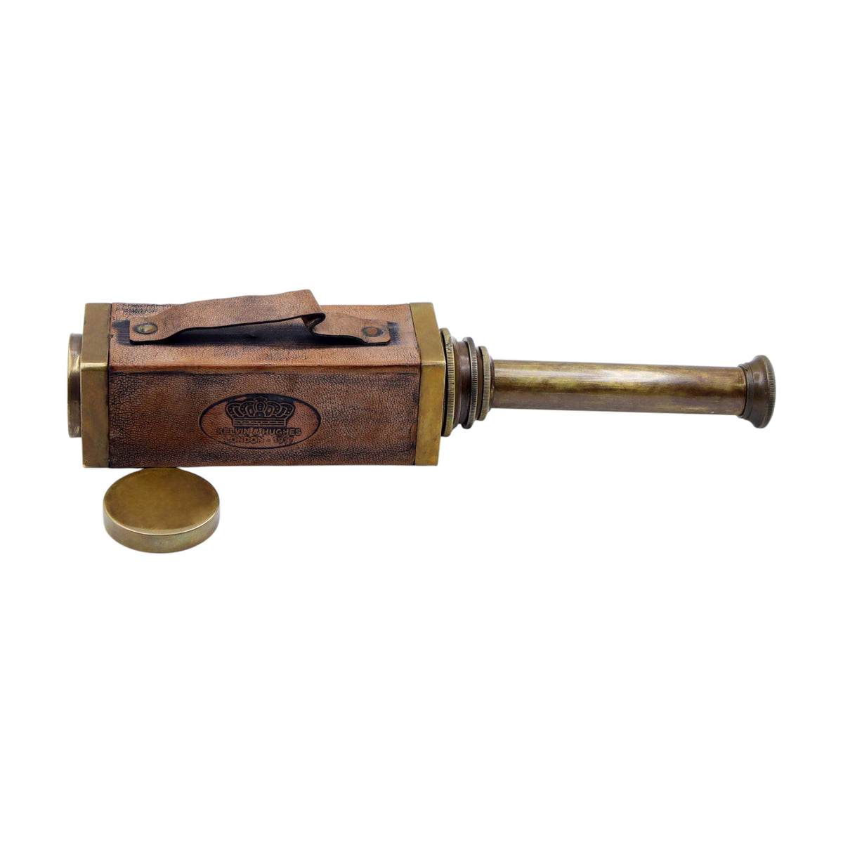 Personalised Folding Telescope in Leather Case
