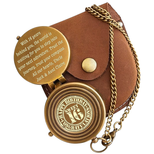 Personalised 16th Birthday Compass