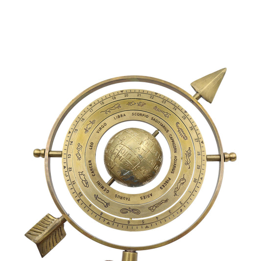 Personalised 10-inch Bronze Armillary Sphere With Arrow