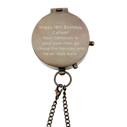 Personalised 18th Birthday Compass
