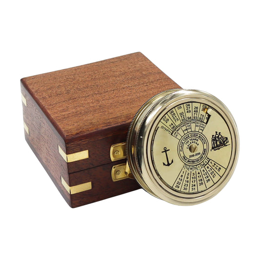 Personalised 100 Year Brass Calendar Compass