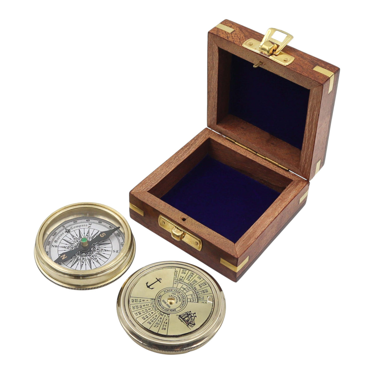 Personalised 100 Year Brass Calendar Compass