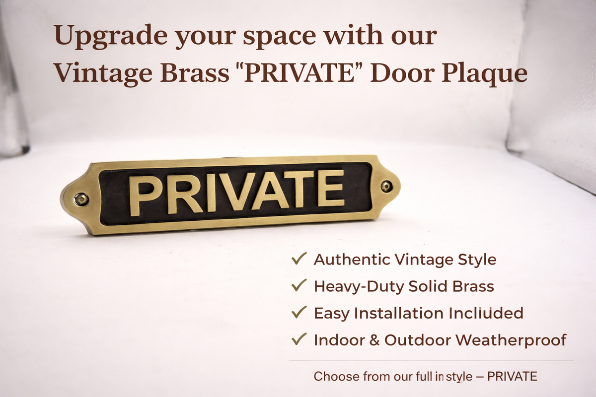 Private Brass Door Plaque