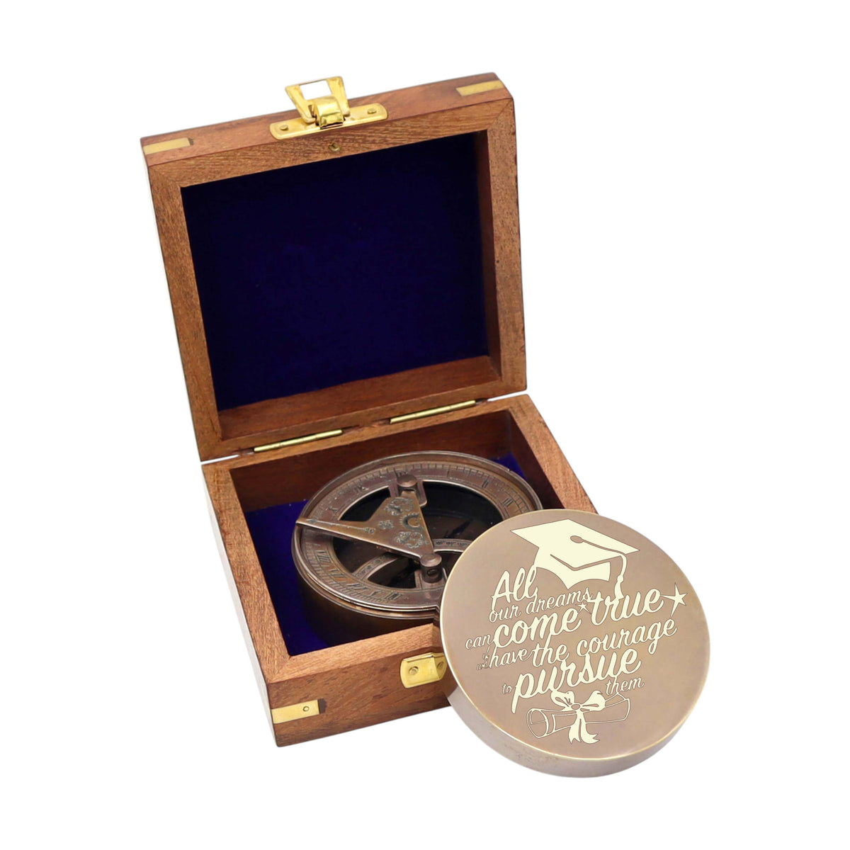 Personalised Bronze Signature Sundial Compass
