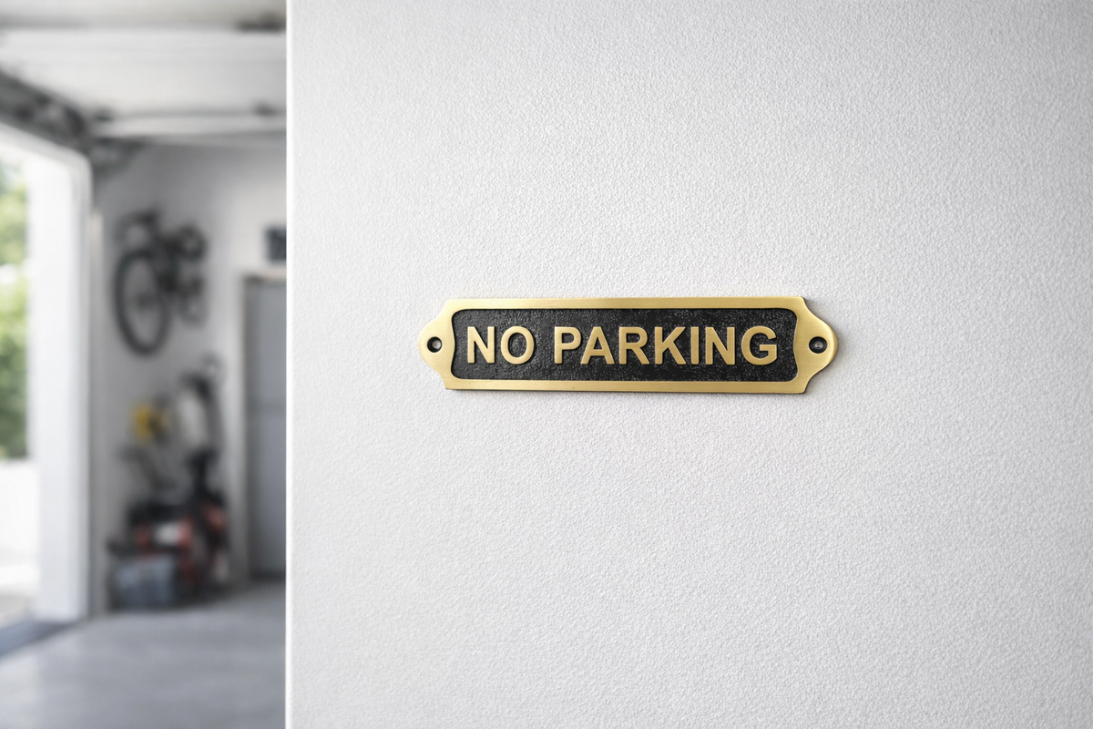 Custom No Parking Solid Brass Plaque