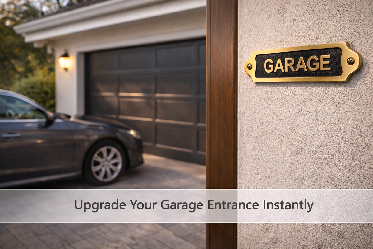 Brass Garage Sign Plaque