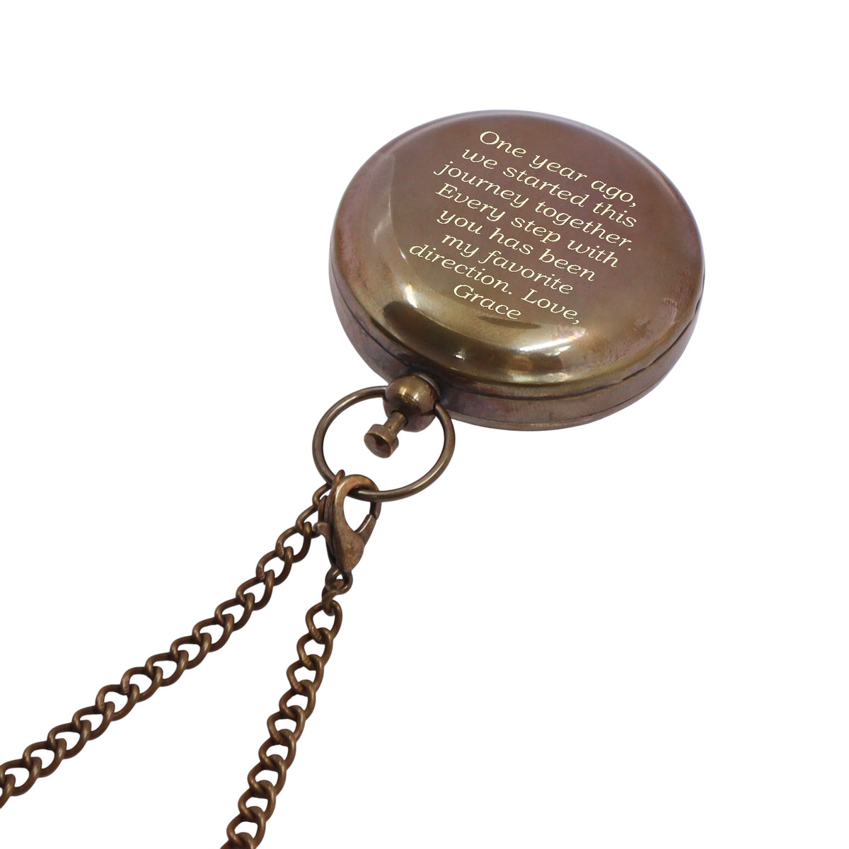 Personalised 3-Inch Sundial Compass for 1st Paper Anniversary Gift