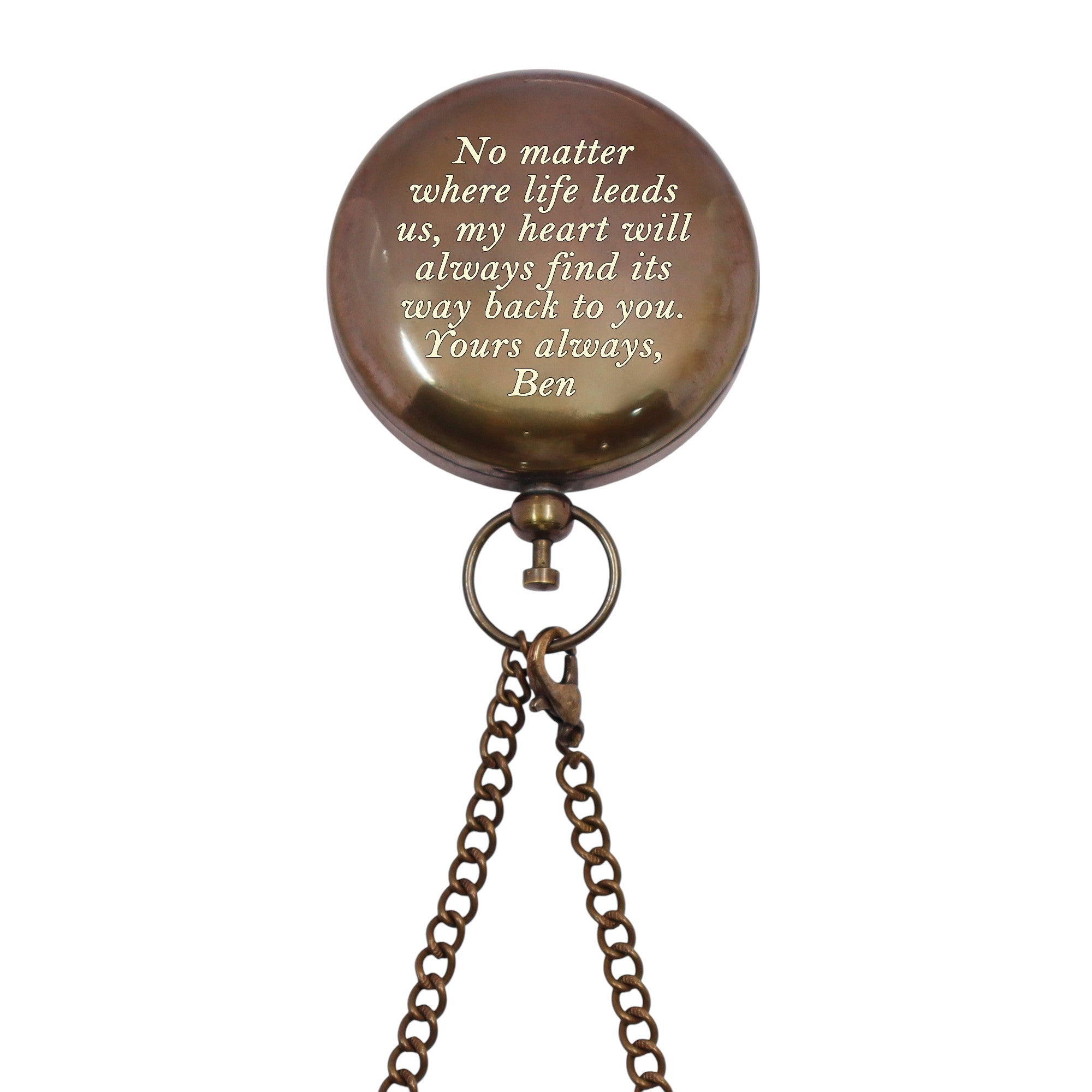 Personalised 3-Inch Sundial Compass for 1st Paper Anniversary Gift