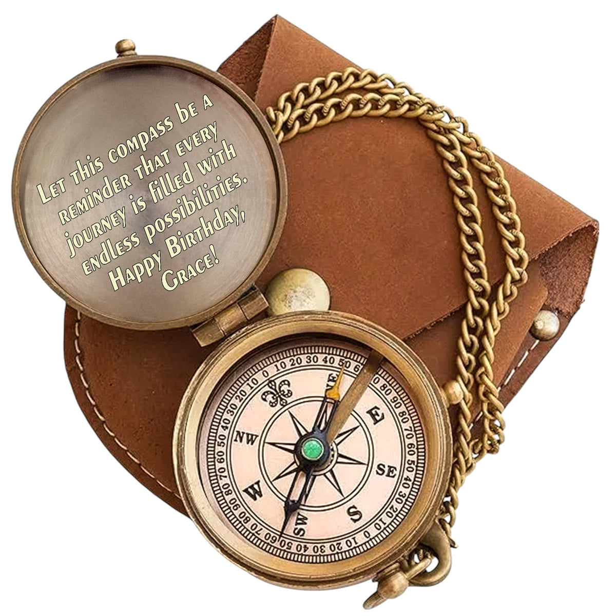 Personalised 21st Birthday Compass