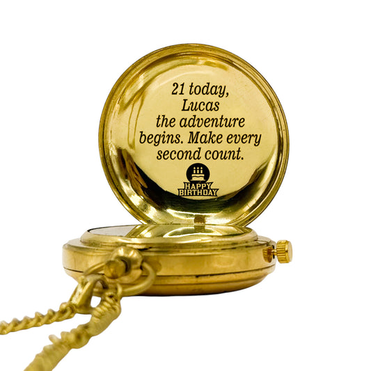 Personalised 21st Birthday Pocket Watch