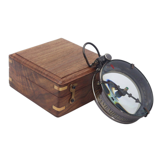 Personalised Gunmetal Map Reader Spencer Compass