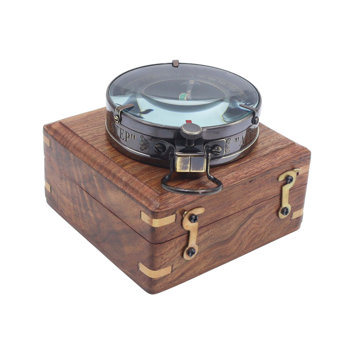 Personalised Gunmetal Map Reader Spencer Compass