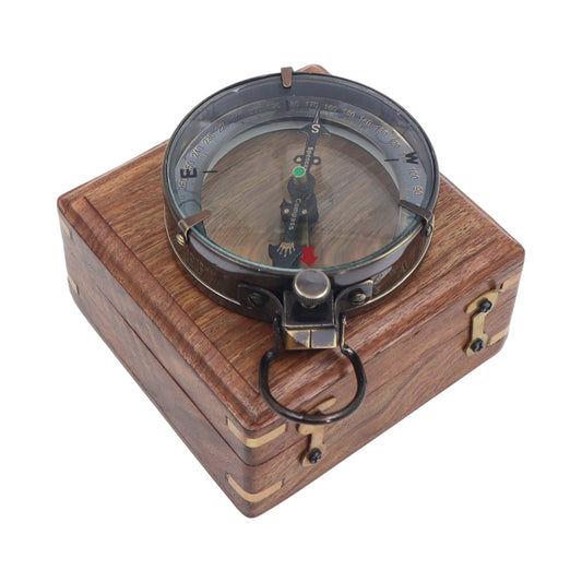 Personalised Gunmetal Map Reader Spencer Compass