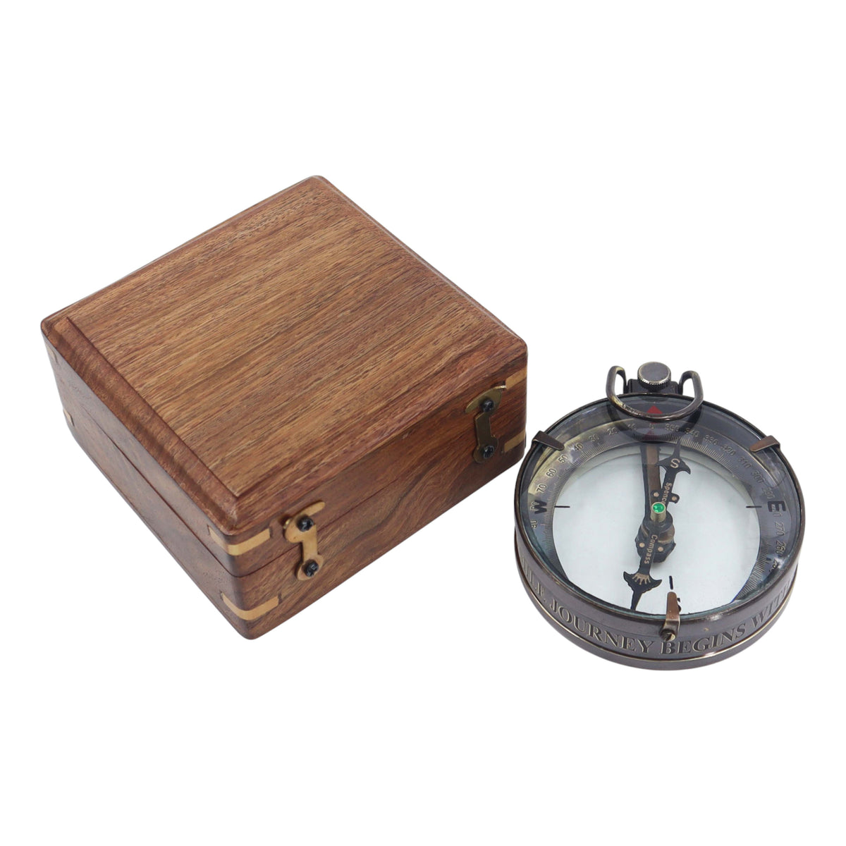 Personalised Gunmetal Map Reader Spencer Compass