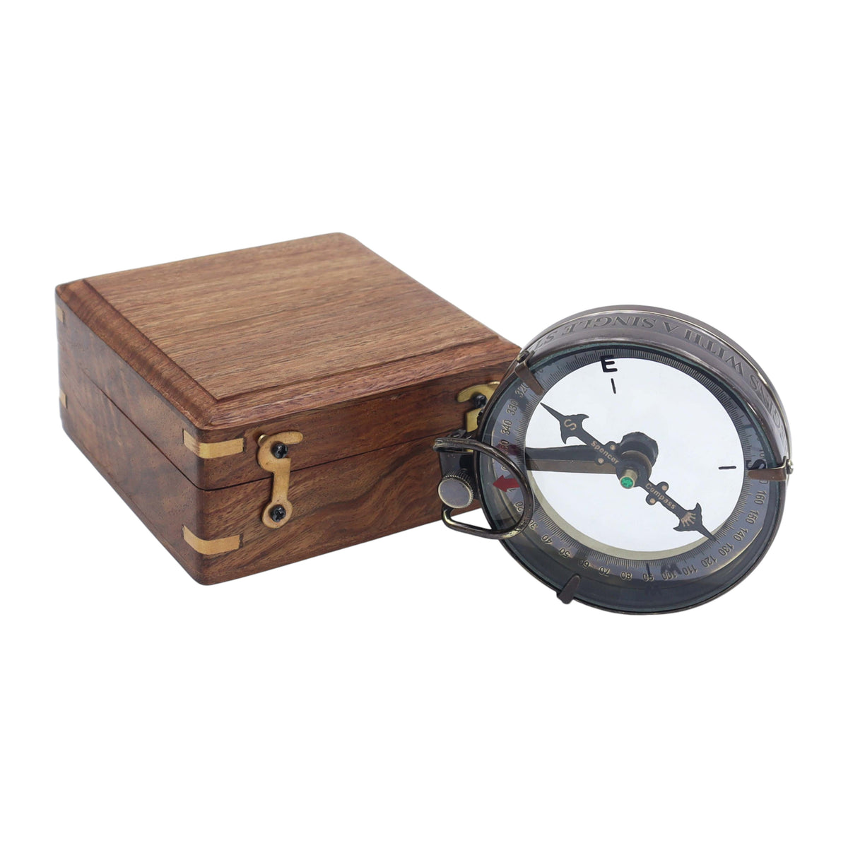 Personalised Gunmetal Map Reader Spencer Compass