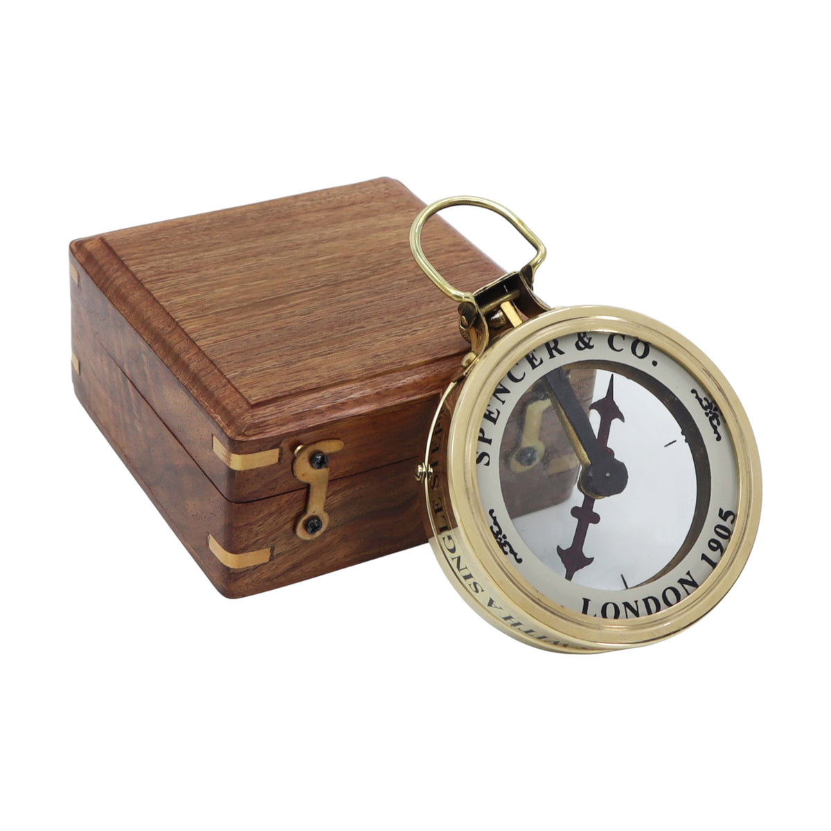 Personalised Brass Map Reader Spencer Compass