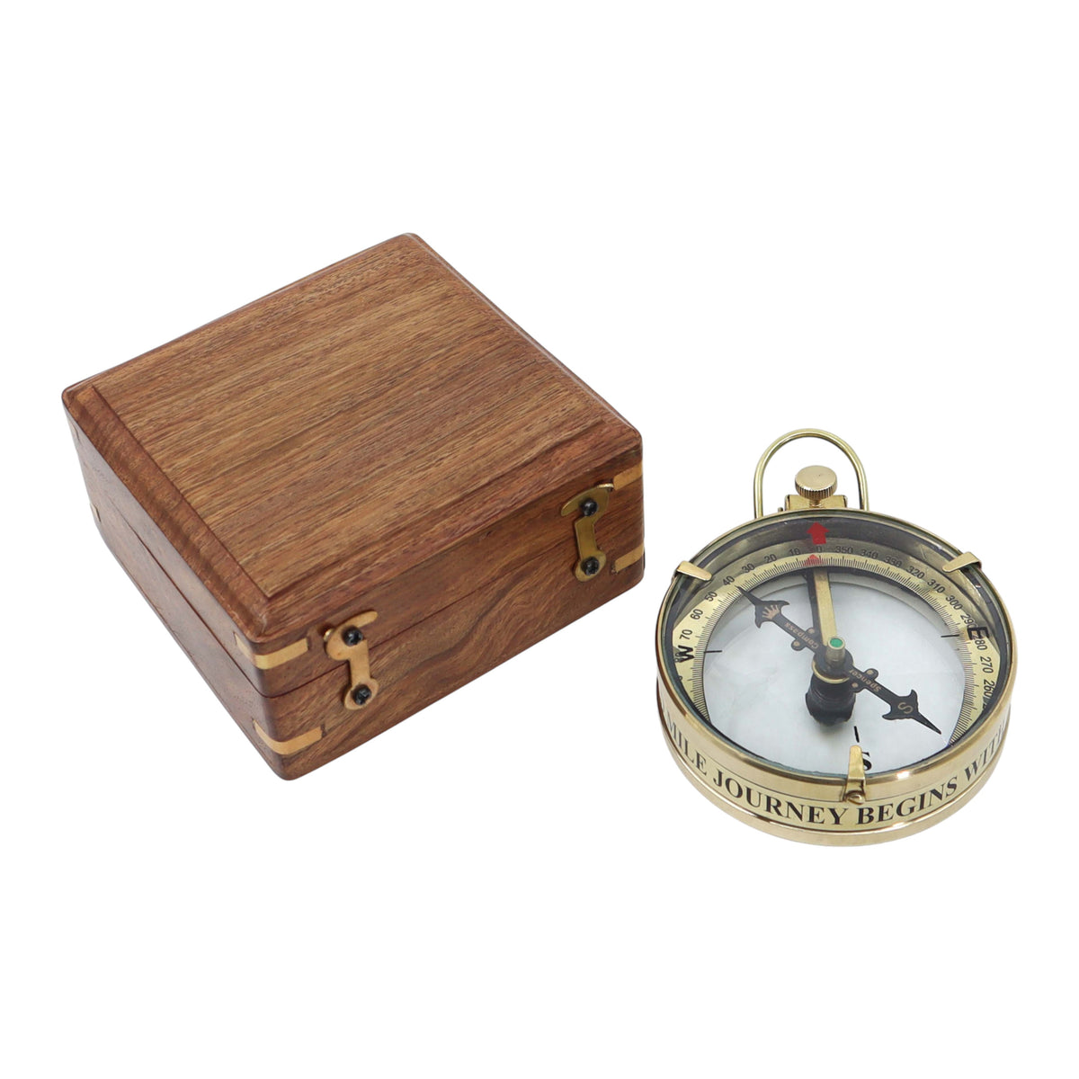 Personalised Brass Map Reader Spencer Compass