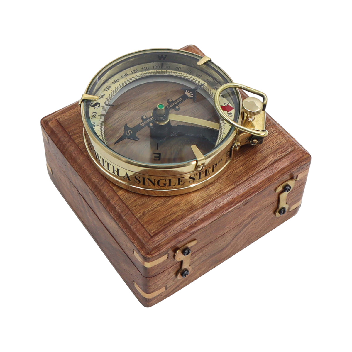 Personalised Brass Map Reader Spencer Compass