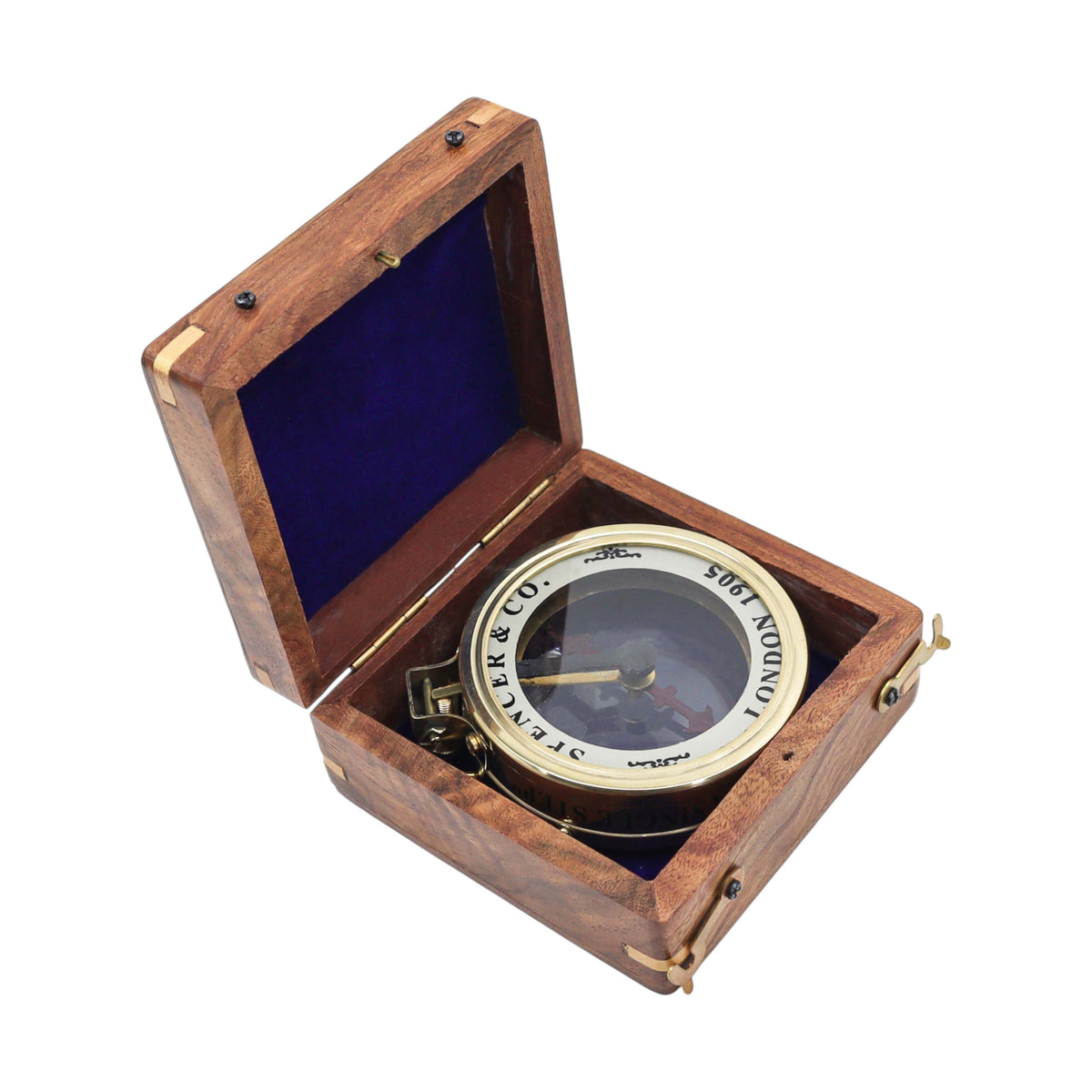 Personalised Brass Map Reader Spencer Compass