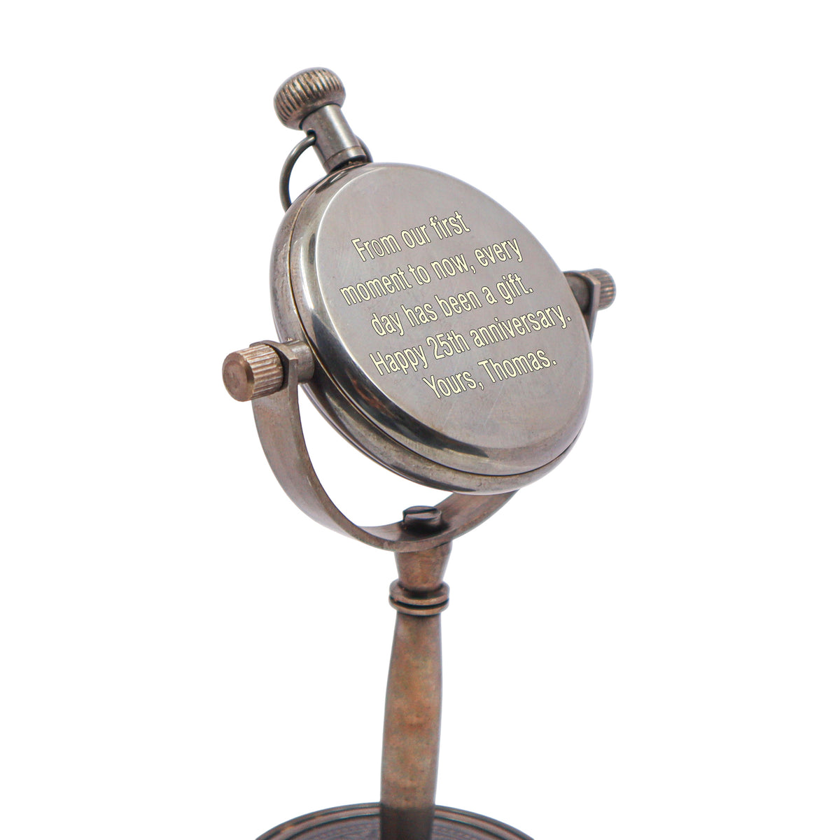 Personalized 25th Anniversary Desk Clock