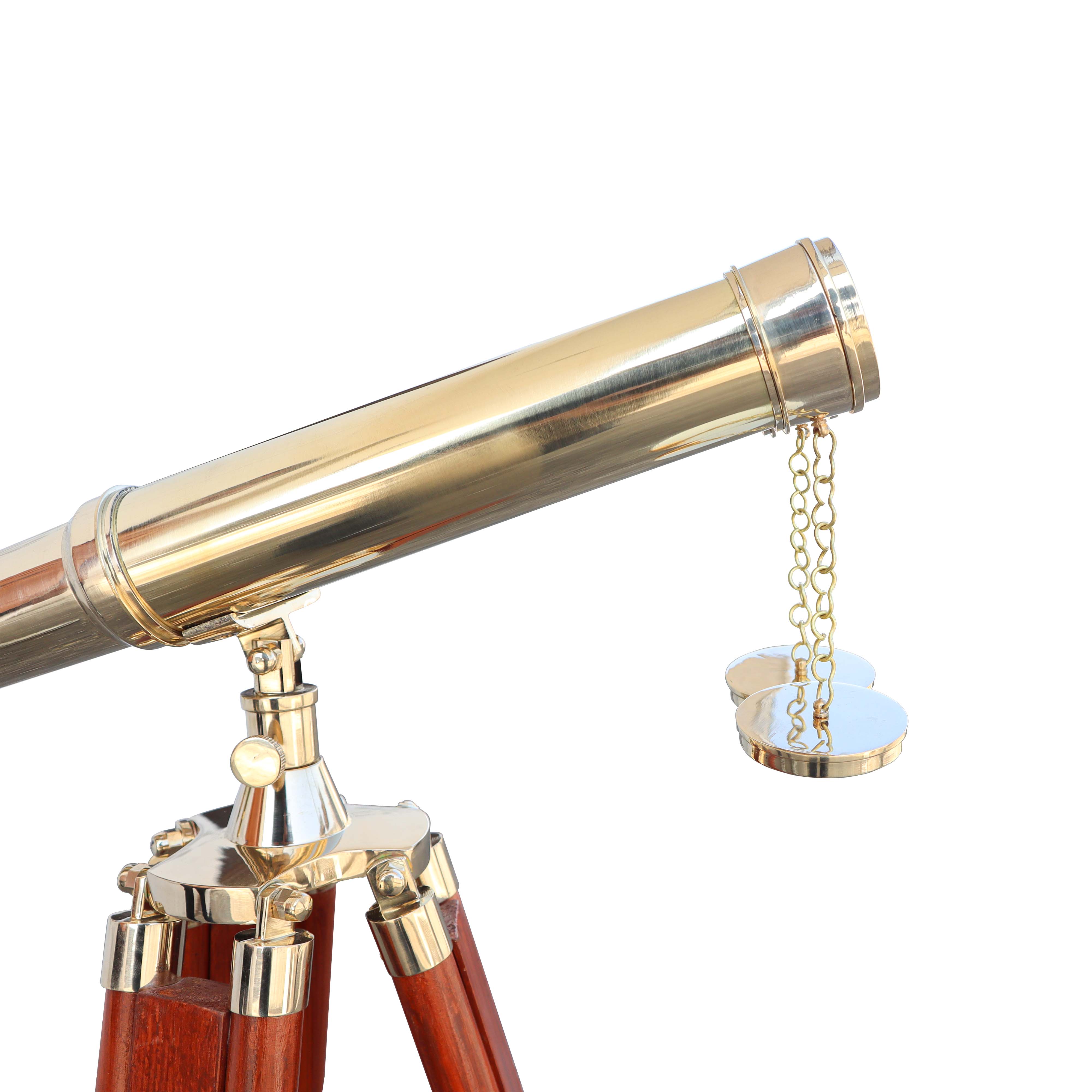 Personalised Double Barrel Telescope with Wooden Tripod