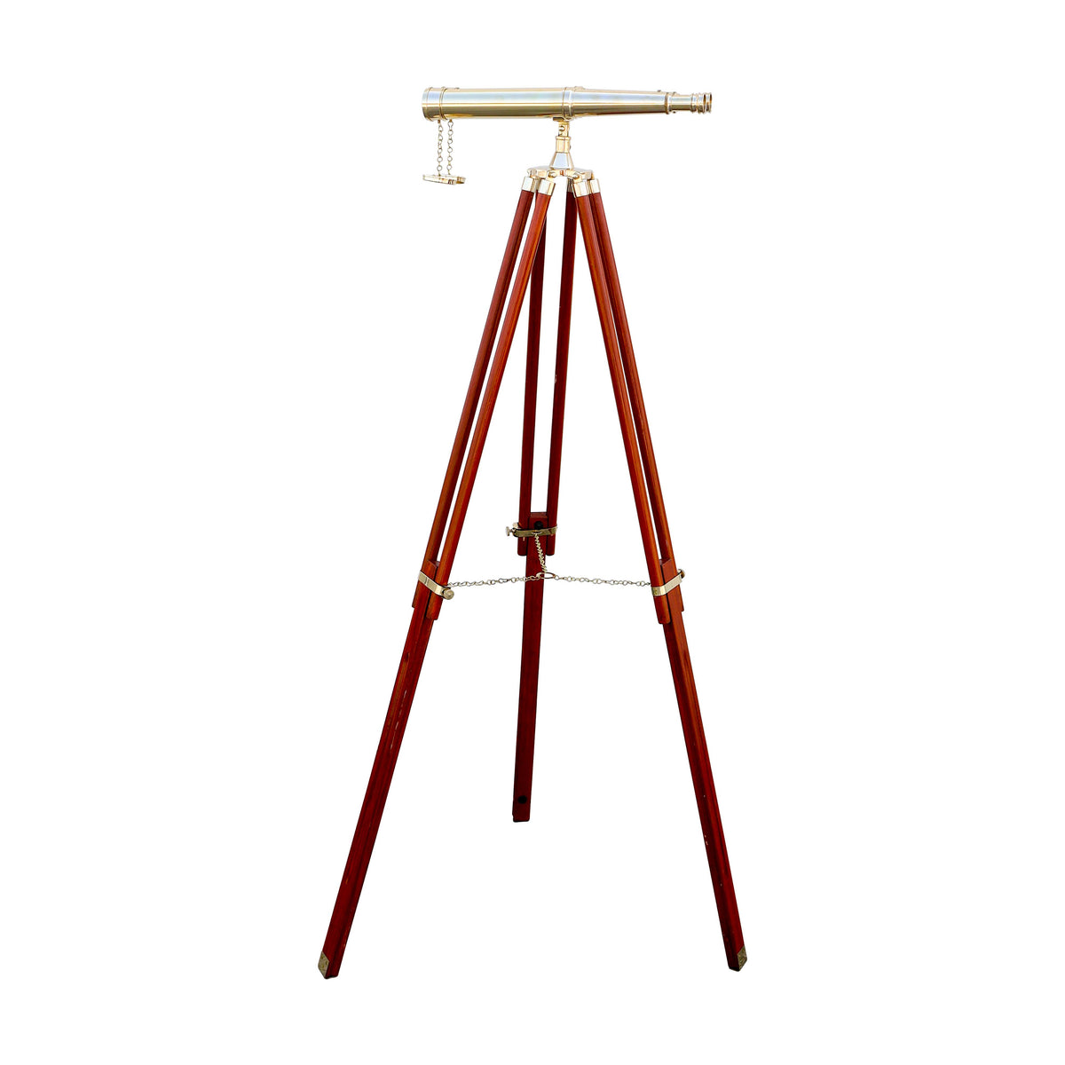 Personalised Double Barrel Telescope with Wooden Tripod