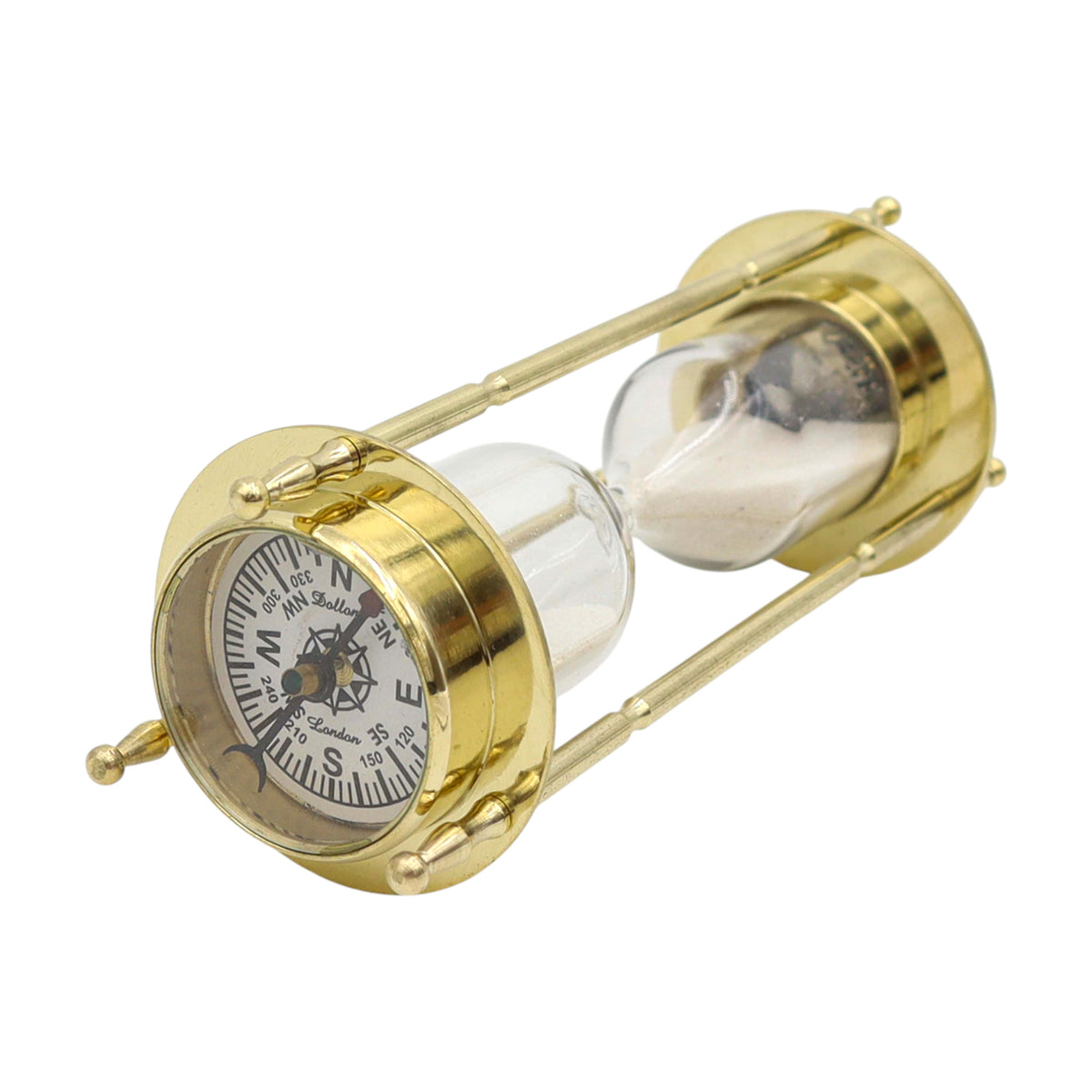 Personalised Sand Timer with Clock and Compass