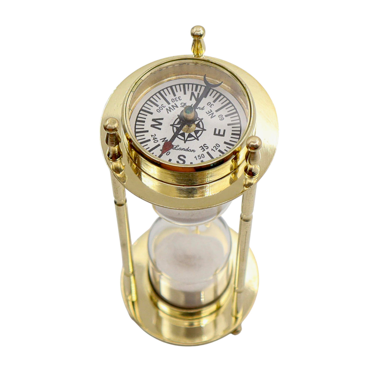 Personalised Sand Timer with Clock and Compass