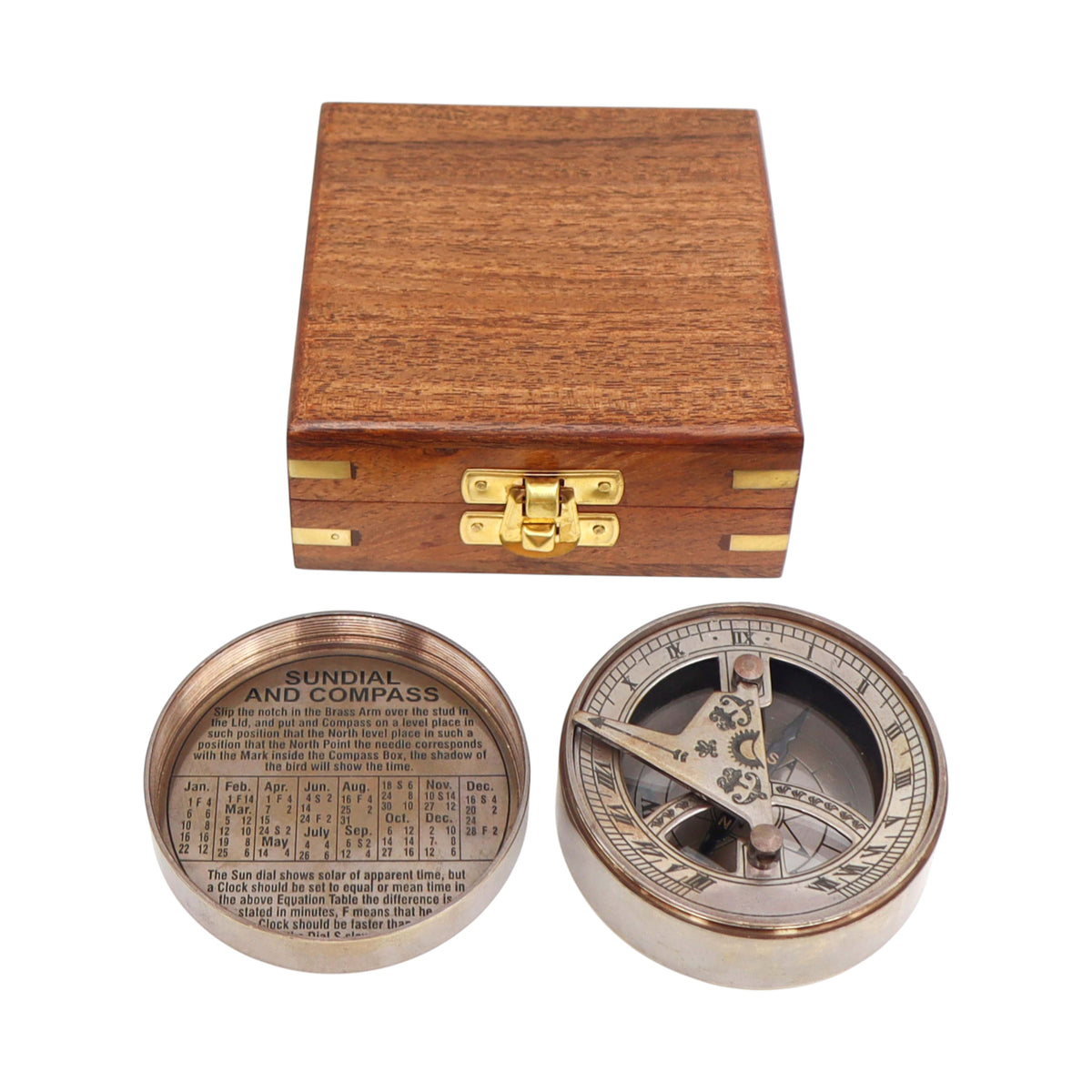Personalised Bronze Signature Sundial Compass