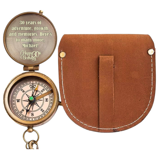 Personalised 30th Birthday Compass
