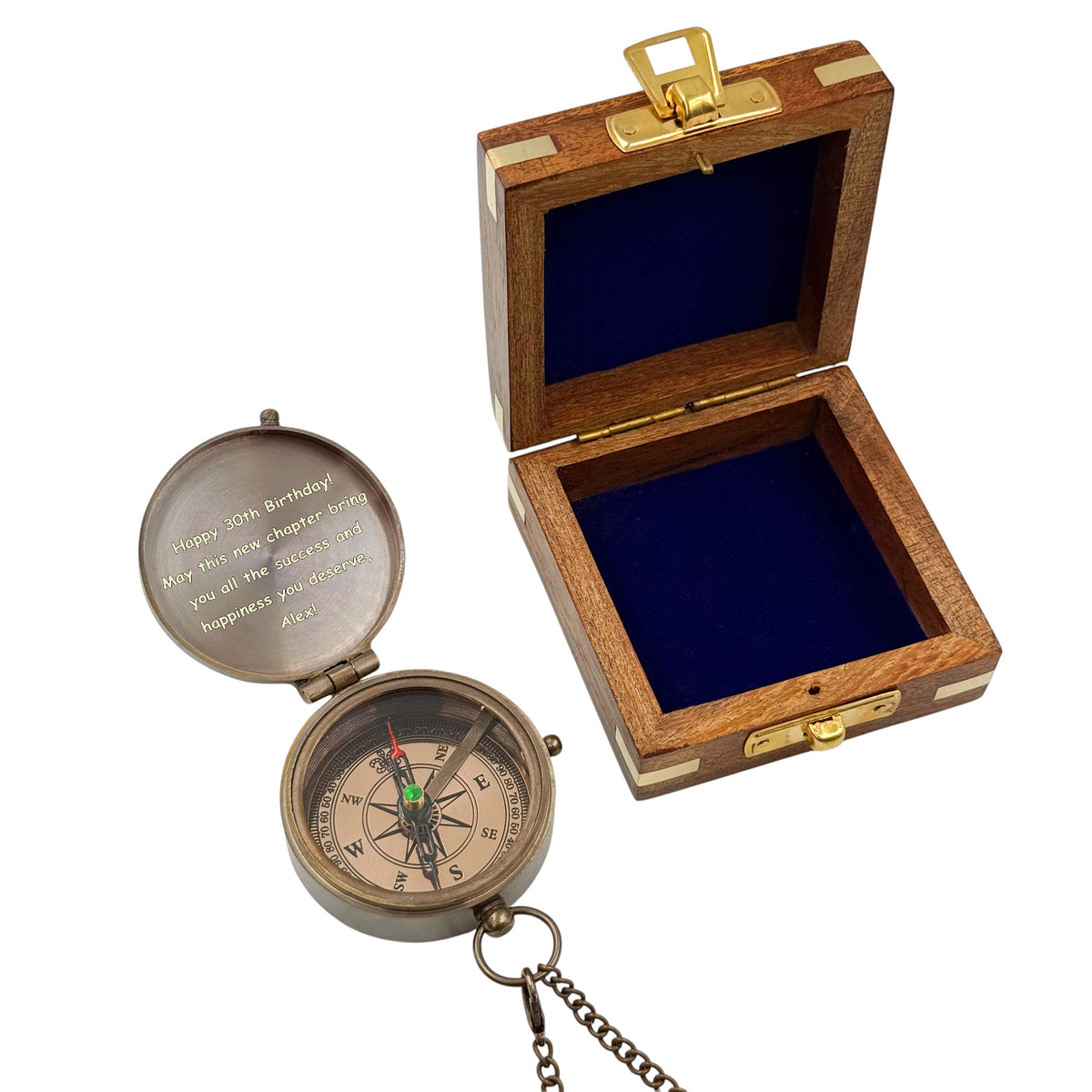 Personalised 30th Birthday Compass