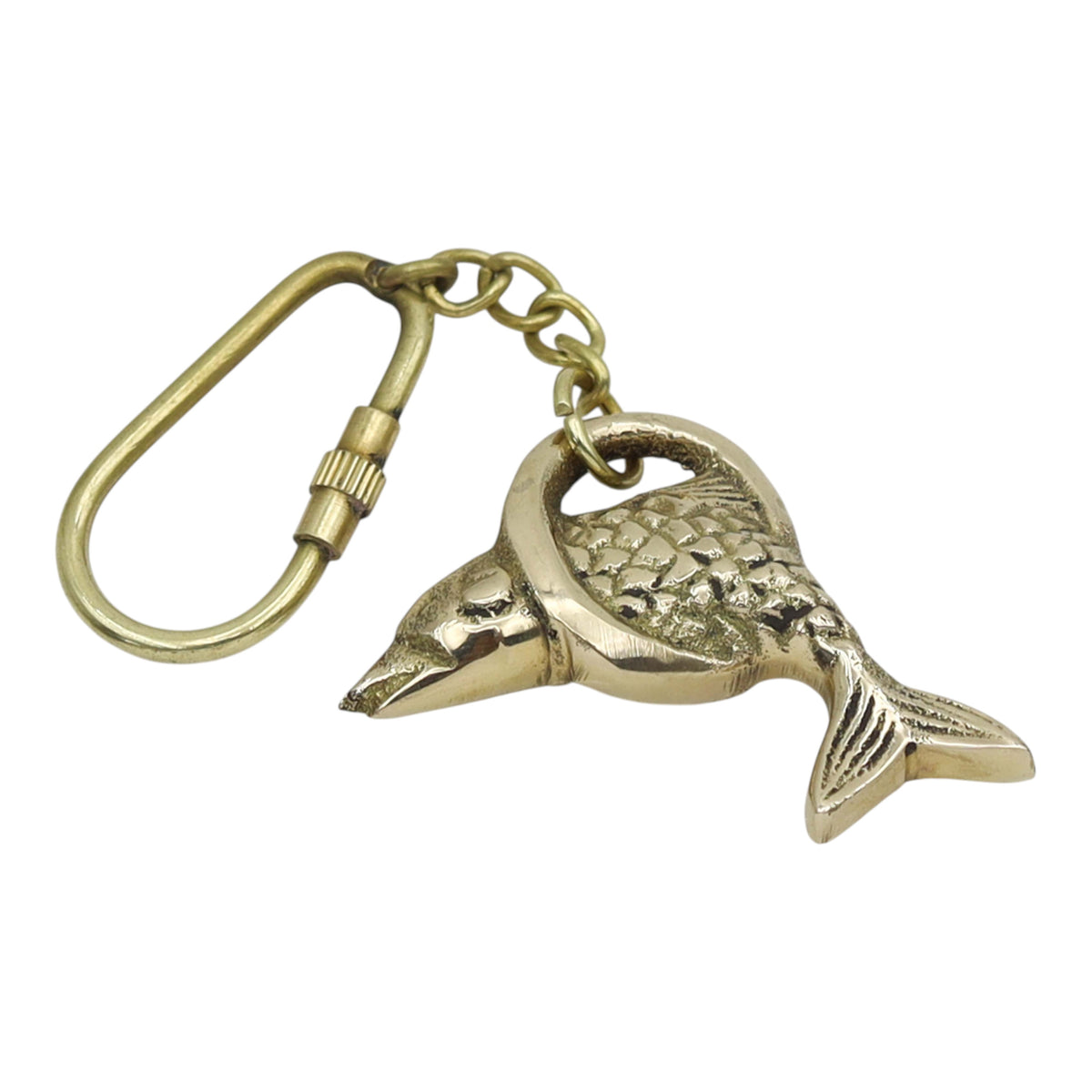 Brass Fish Keyring