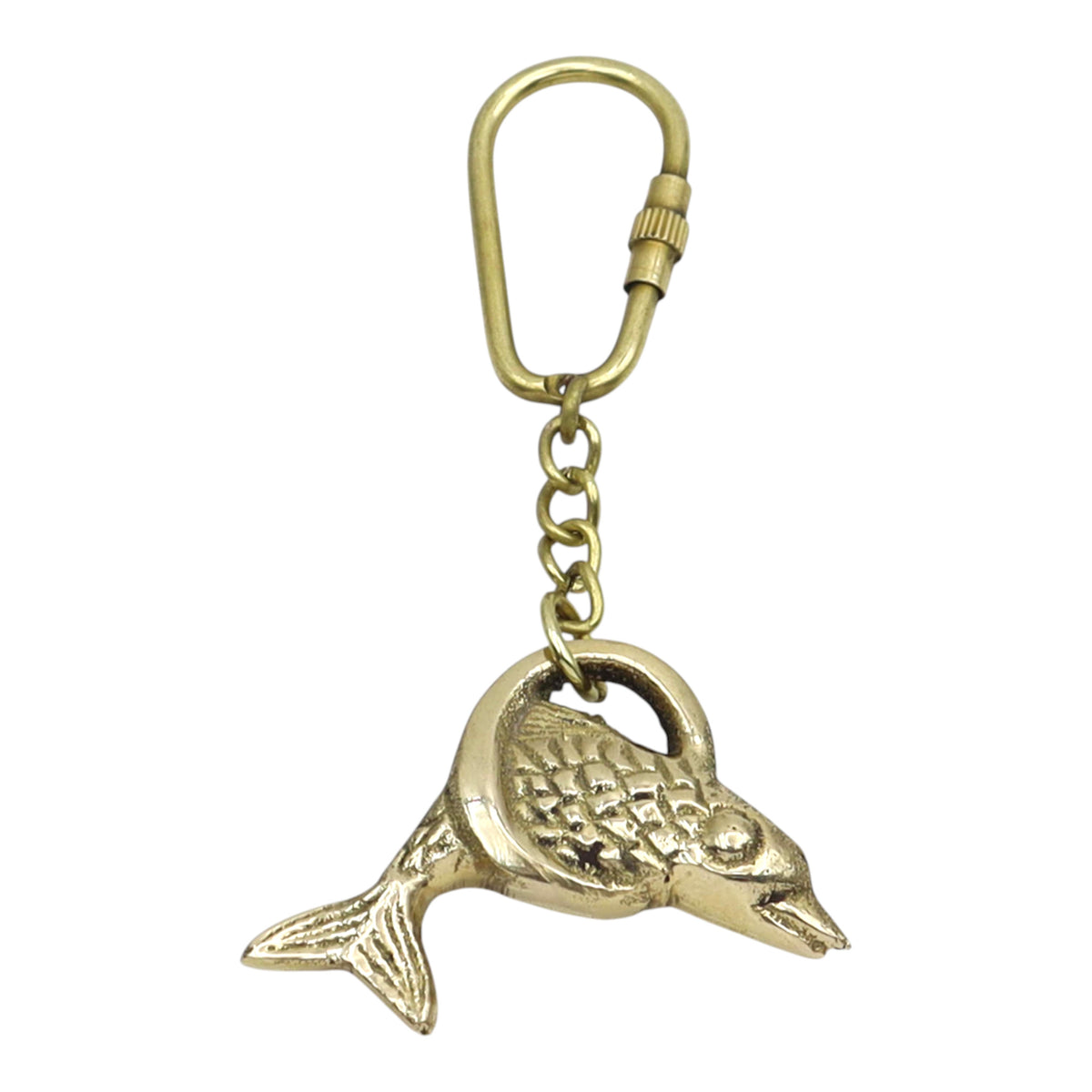 Brass Fish Keyring