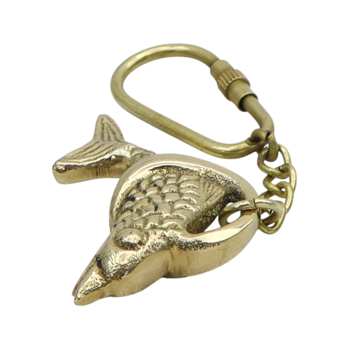 Brass Fish Keyring