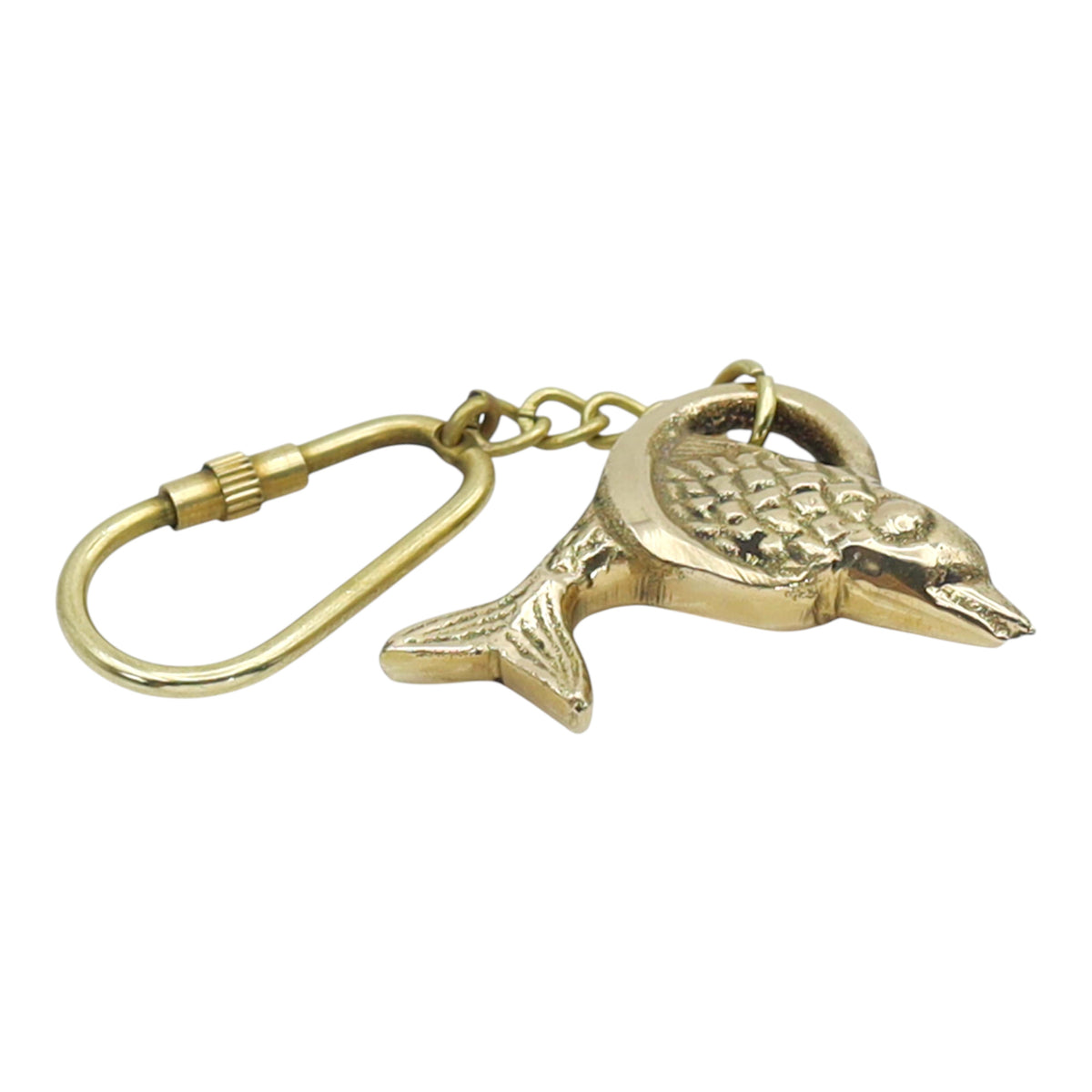 Brass Fish Keyring