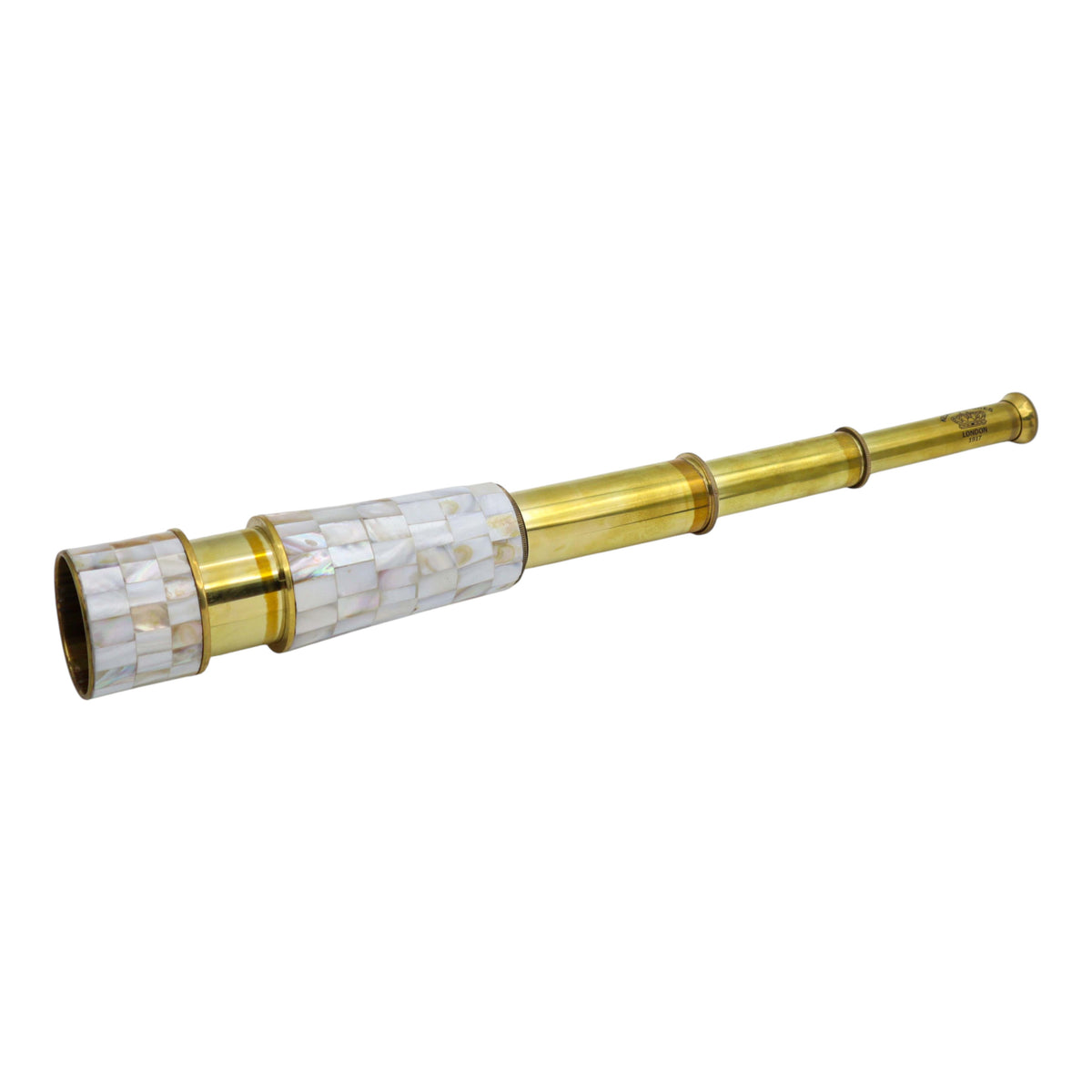 Personalised Mother of Pearl Telescope with Wooden Box