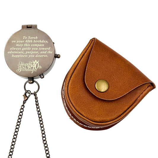 Personalised 40th Birthday Compass