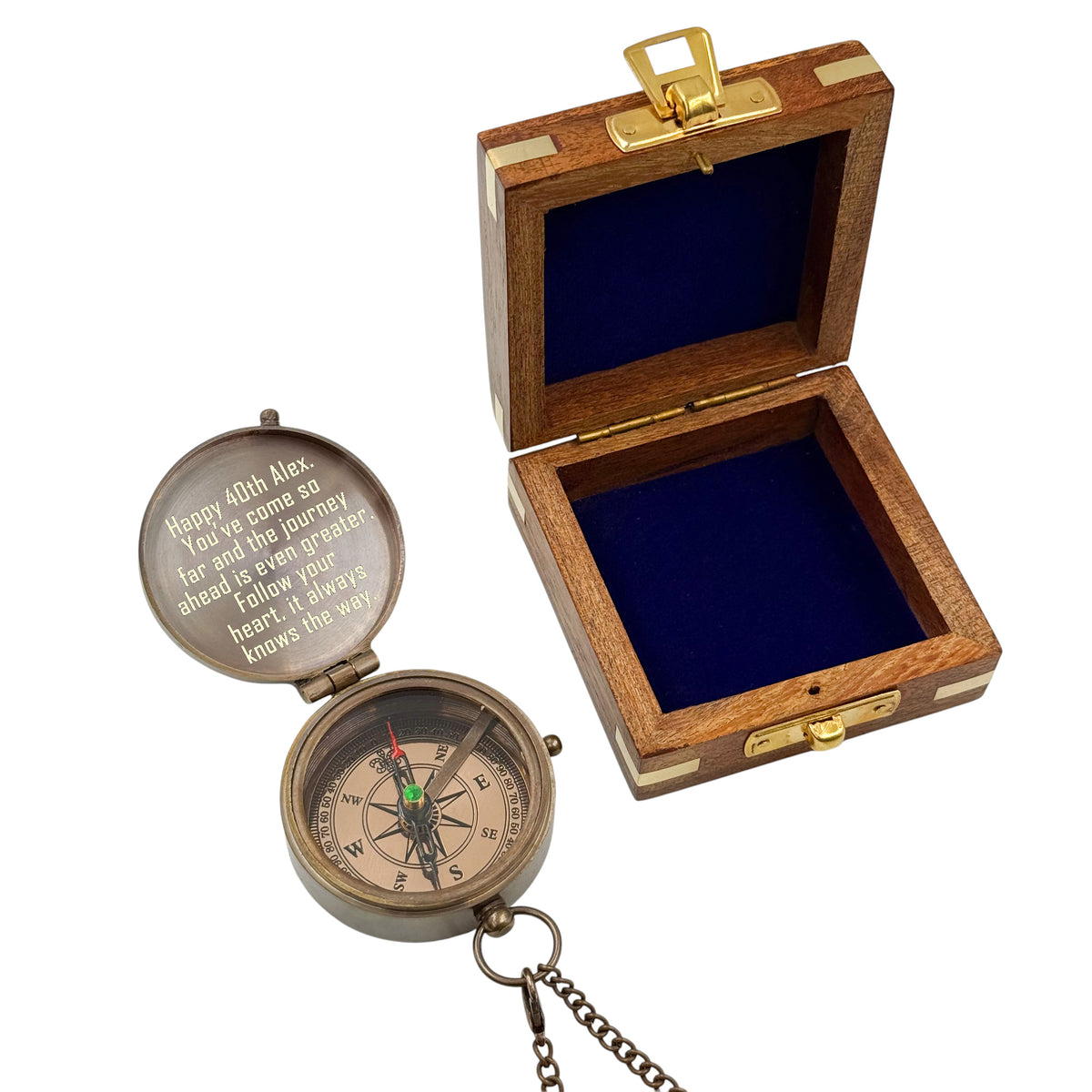 Personalised 40th Birthday Compass