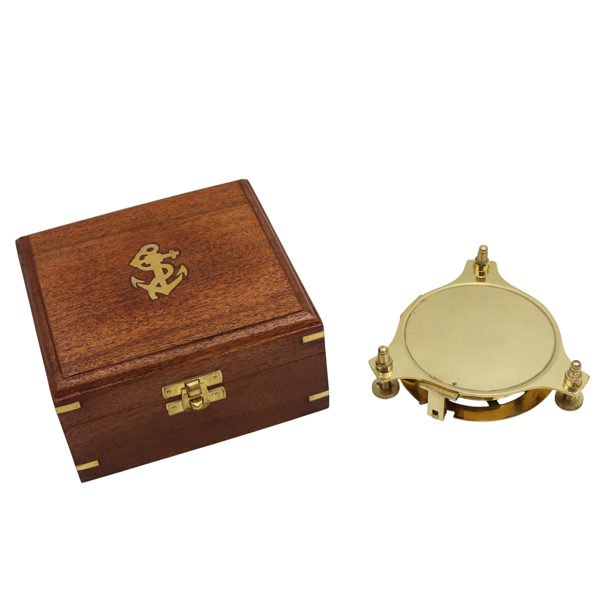 Personalised 4-Inch Brass Sundial Compass