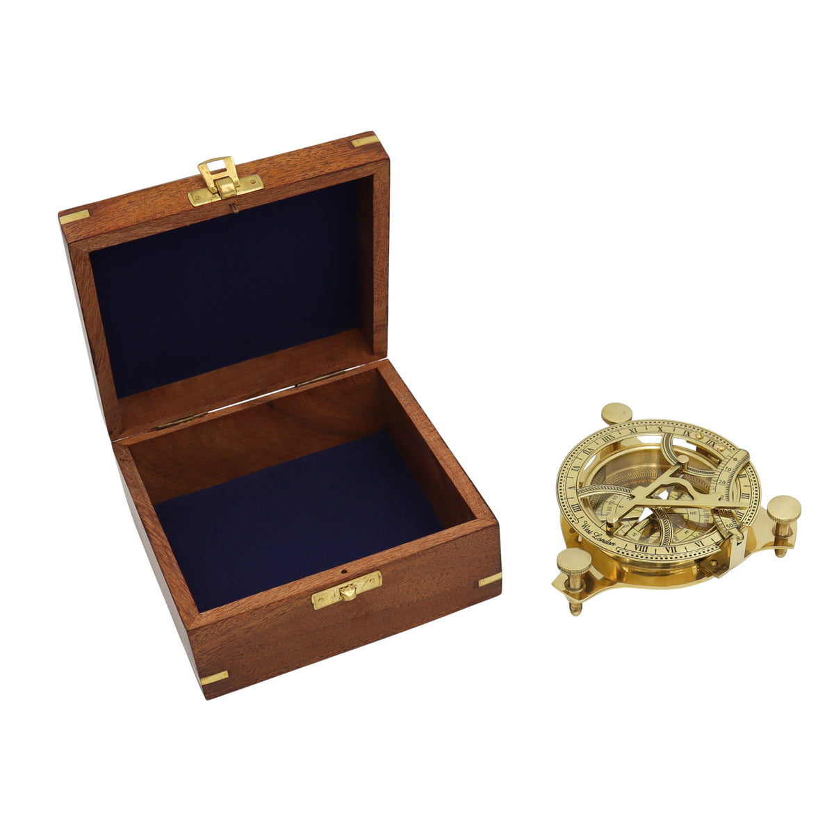 Personalised 4-Inch Brass Sundial Compass