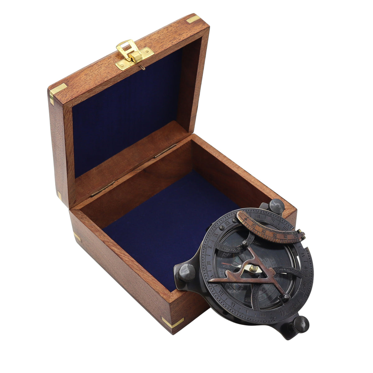 Personalised 4-Inch Gunmetal Sundial Compass